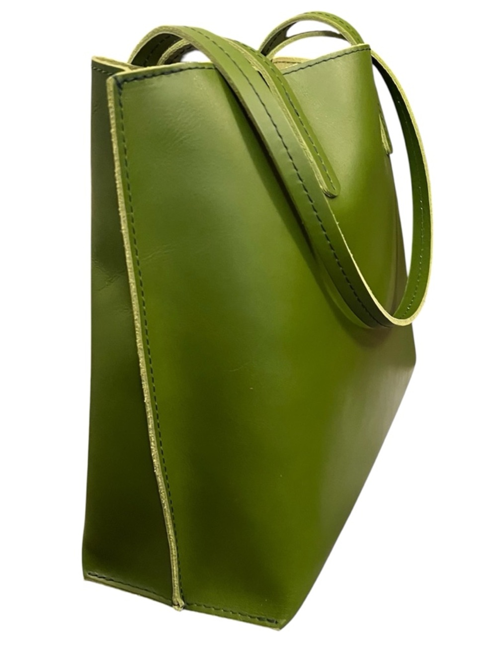 Portland Leather August Leather Tote in Green Apple - Picture 5 of 7